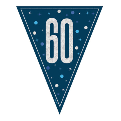 60th Birthday Navy Blue Bunting