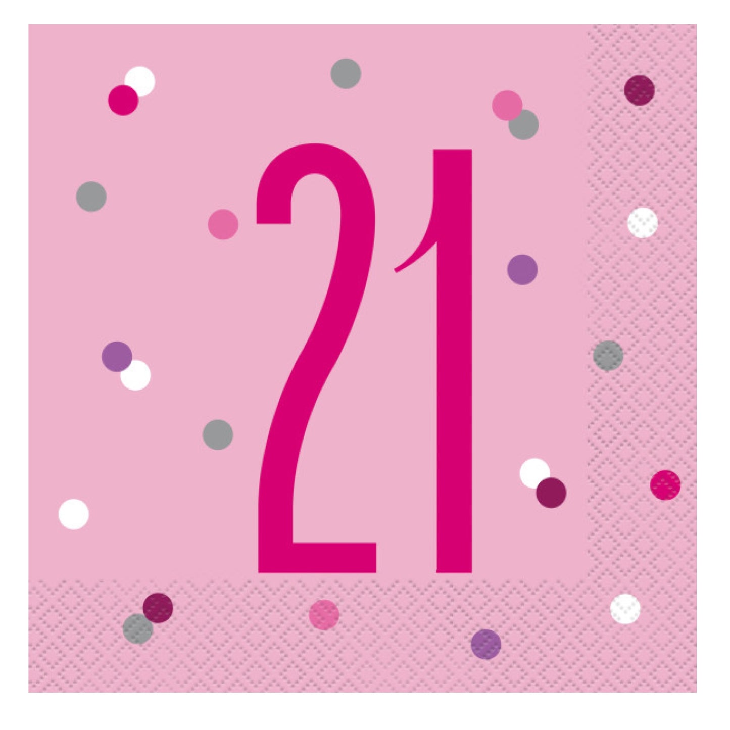 21st Birthday Pink Napkins