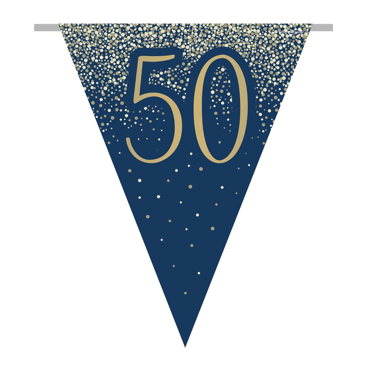 50th Birthday Blue & Gold Bunting