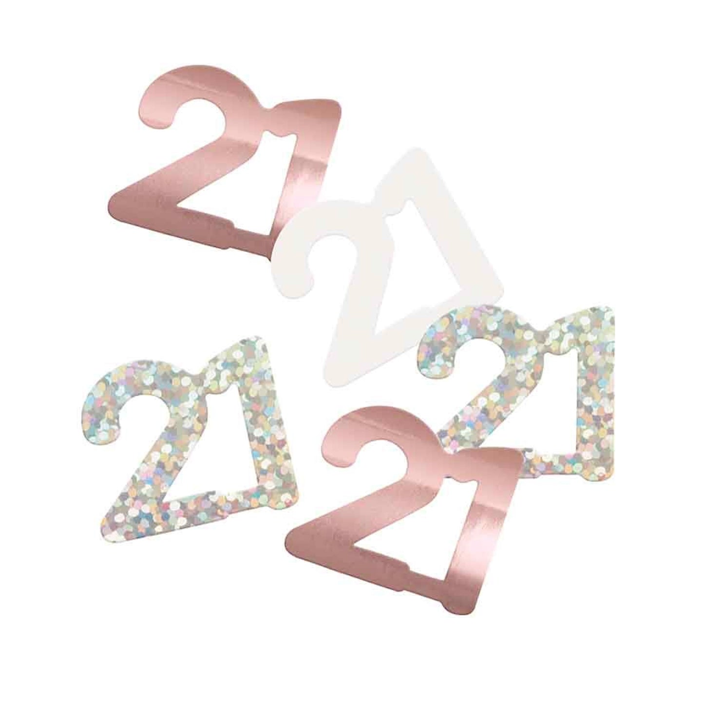 21st Birthday Rose Gold Mixed Confetti