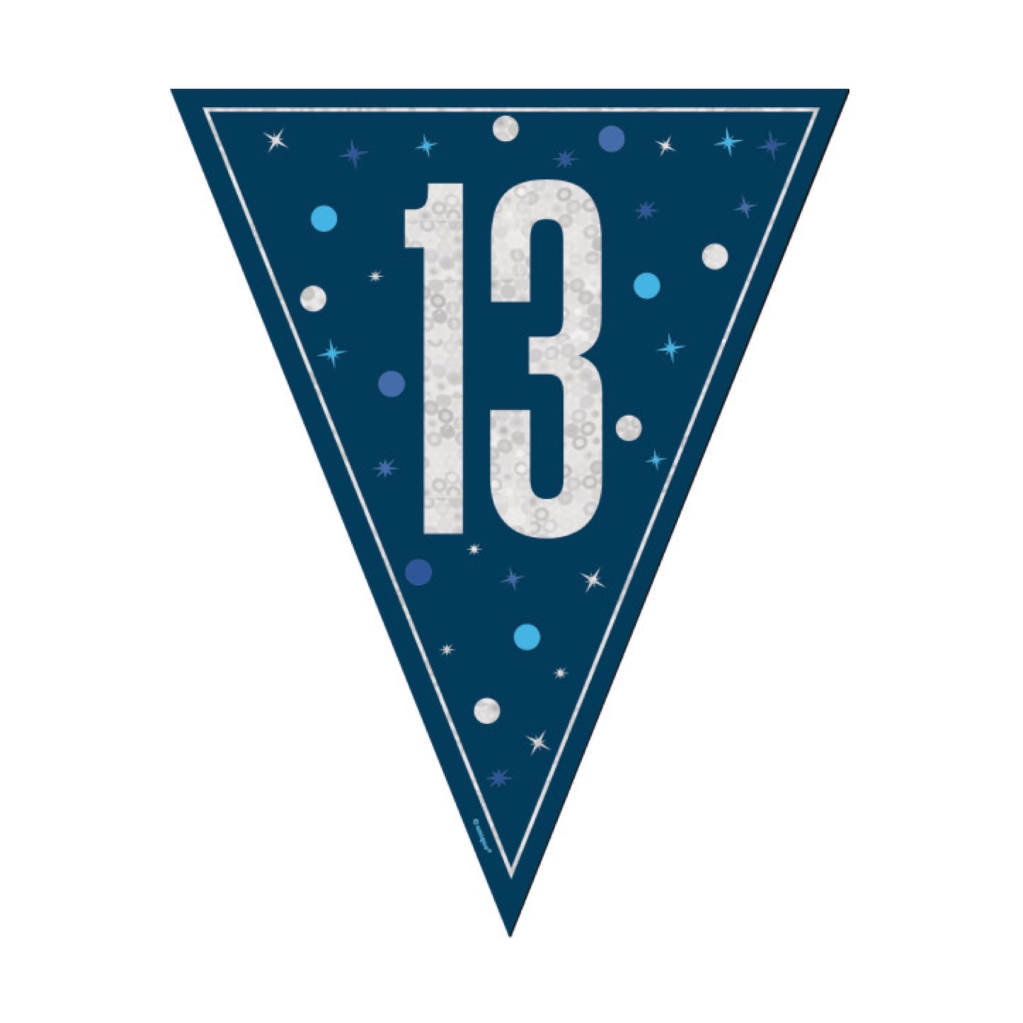 13th Birthday Navy Blue Bunting
