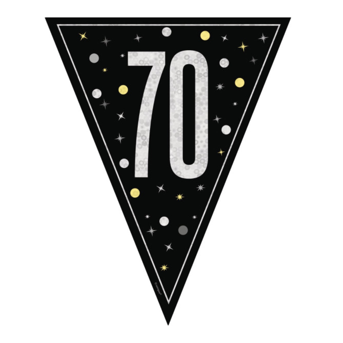 70th Birthday Black Bunting