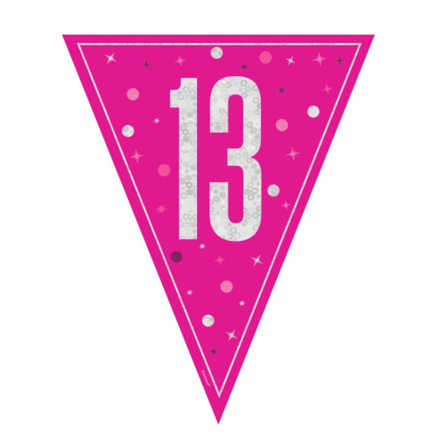 13th Birthday Pink Sparkling Bunting