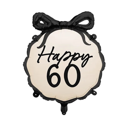 60th Birthday Bow Foil Balloon