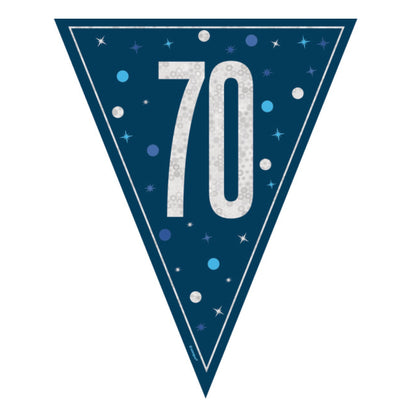 70th Birthday Navy Blue Bunting