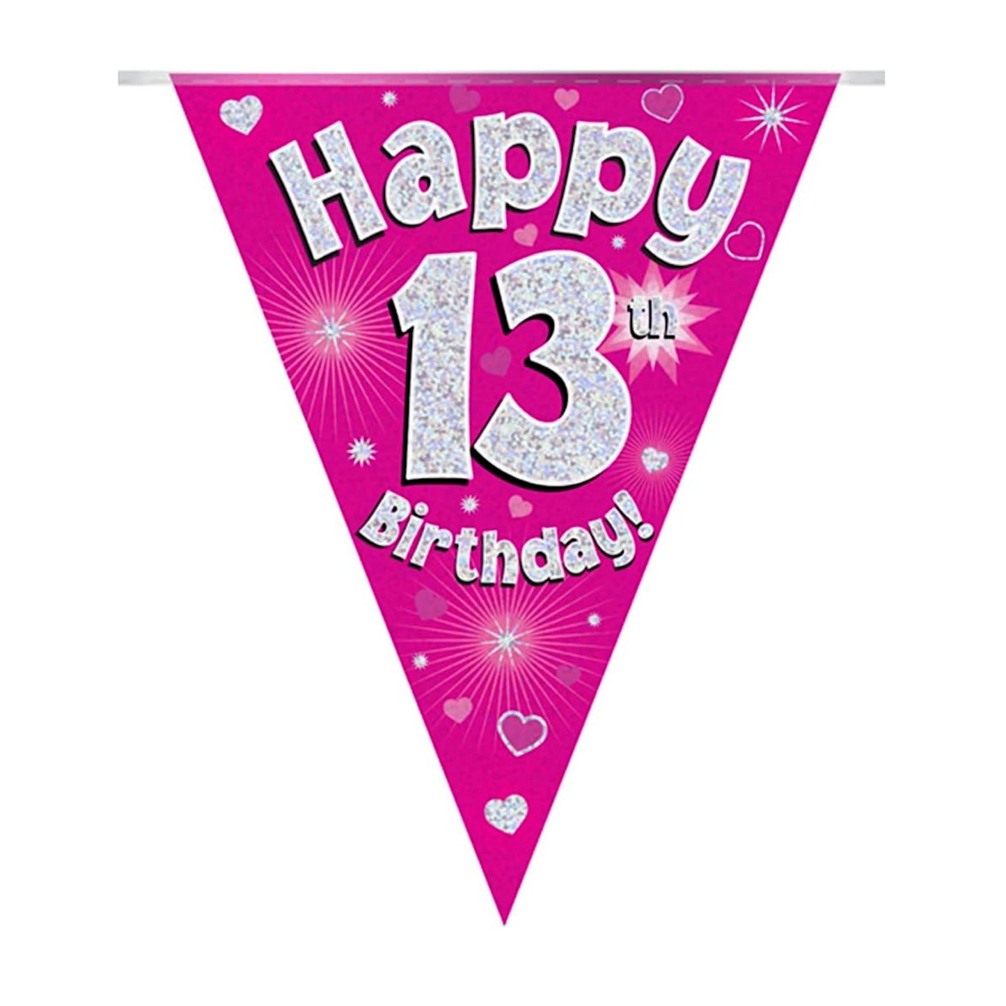 Pink Happy Birthday Teenager Bunting