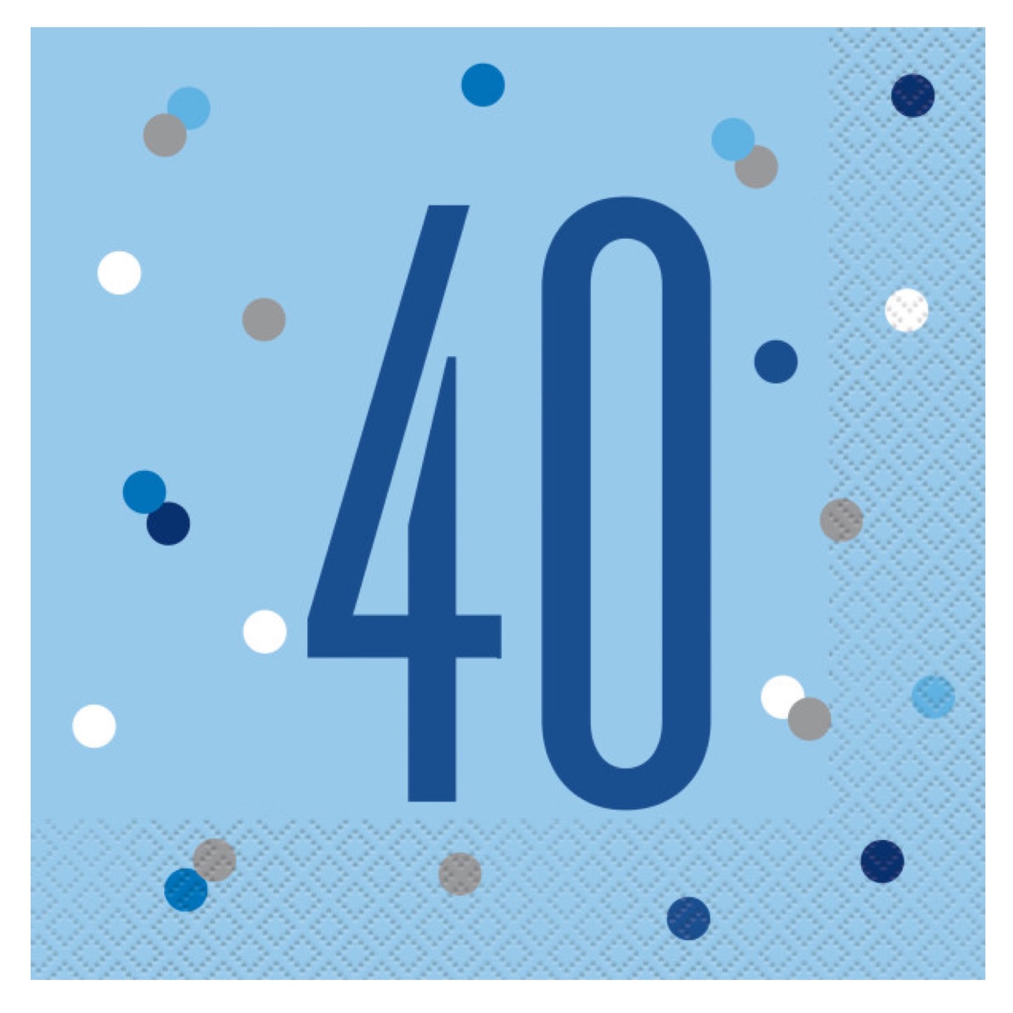40th Birthday Blue Napkins