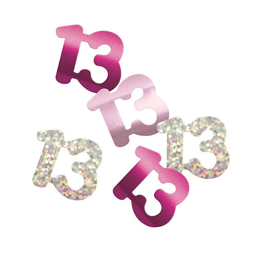 13th Birthday Pink Mixed Confetti