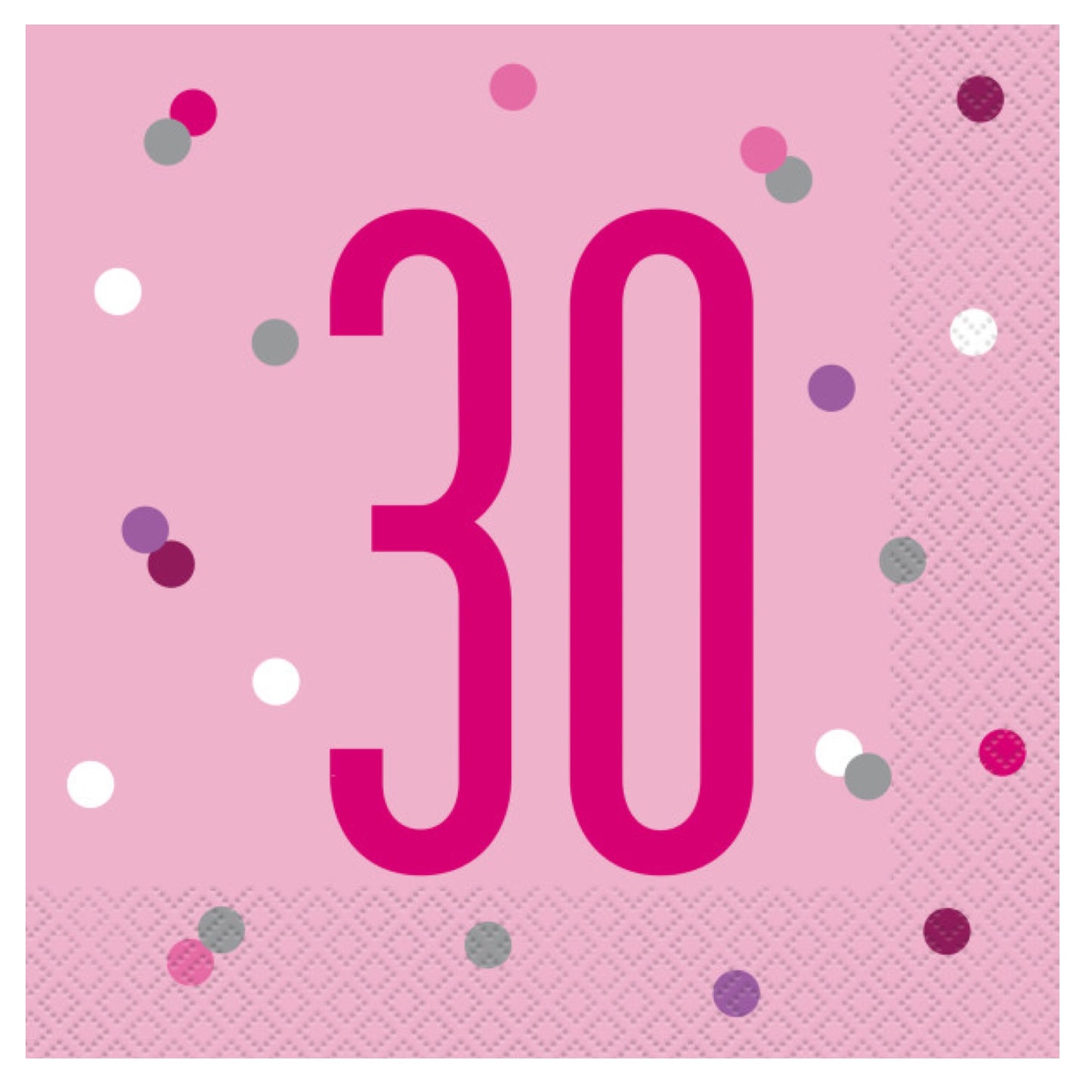 30th Birthday Pink Napkins