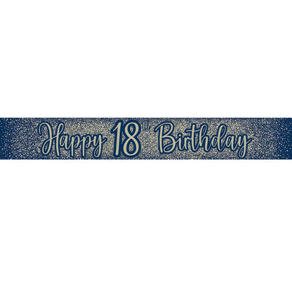 18th Birthday Blue & Gold Banner