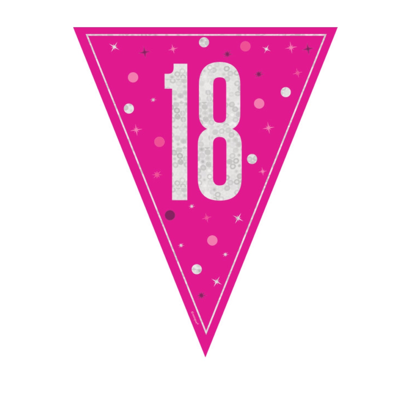 18th Birthday Pink Sparkling Bunting