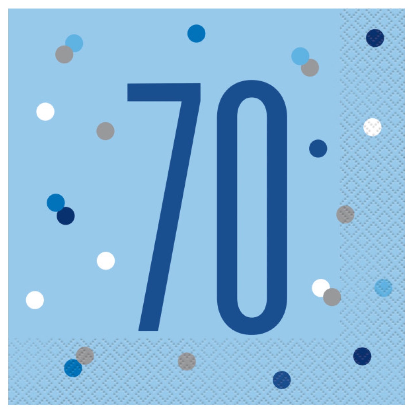 70th Birthday Blue Napkins