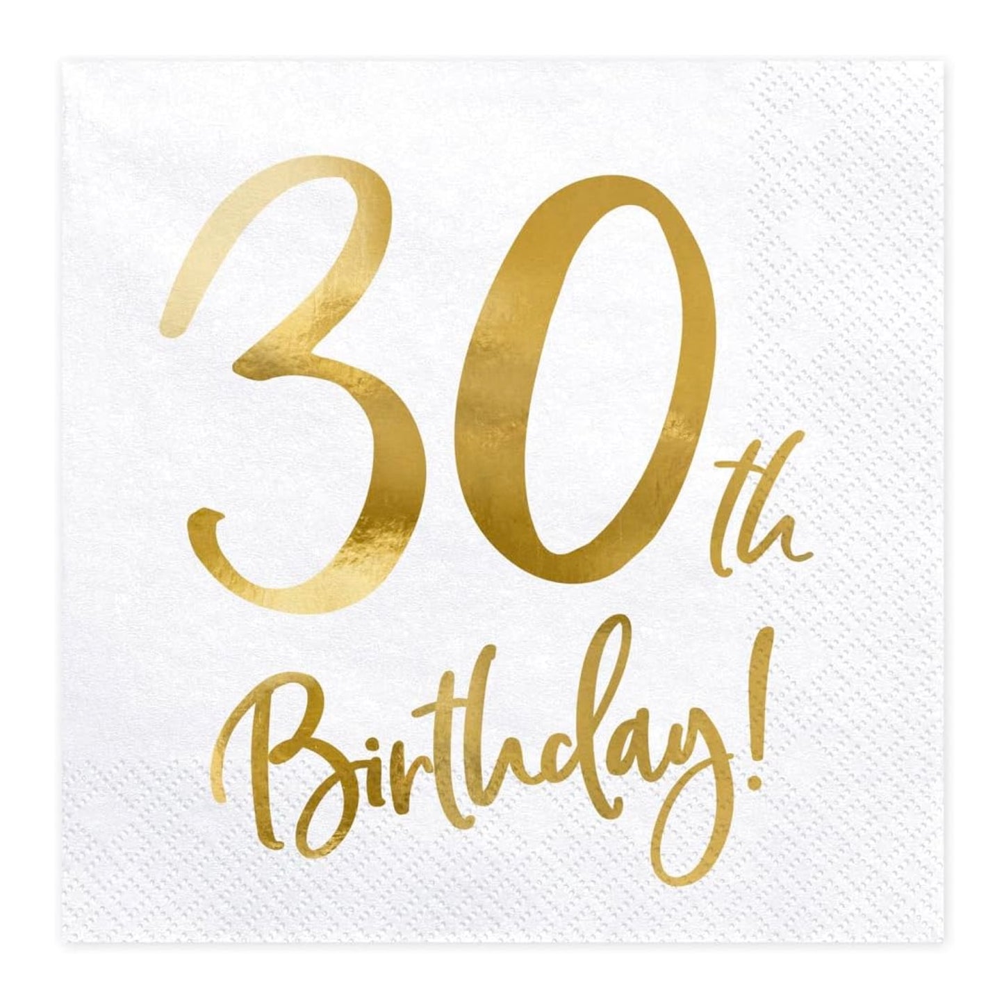 30th Birthday Gold Napkins