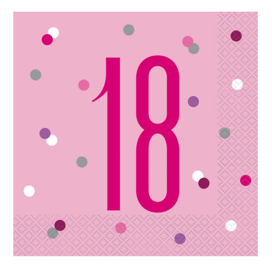 18th Birthday Pink Napkins