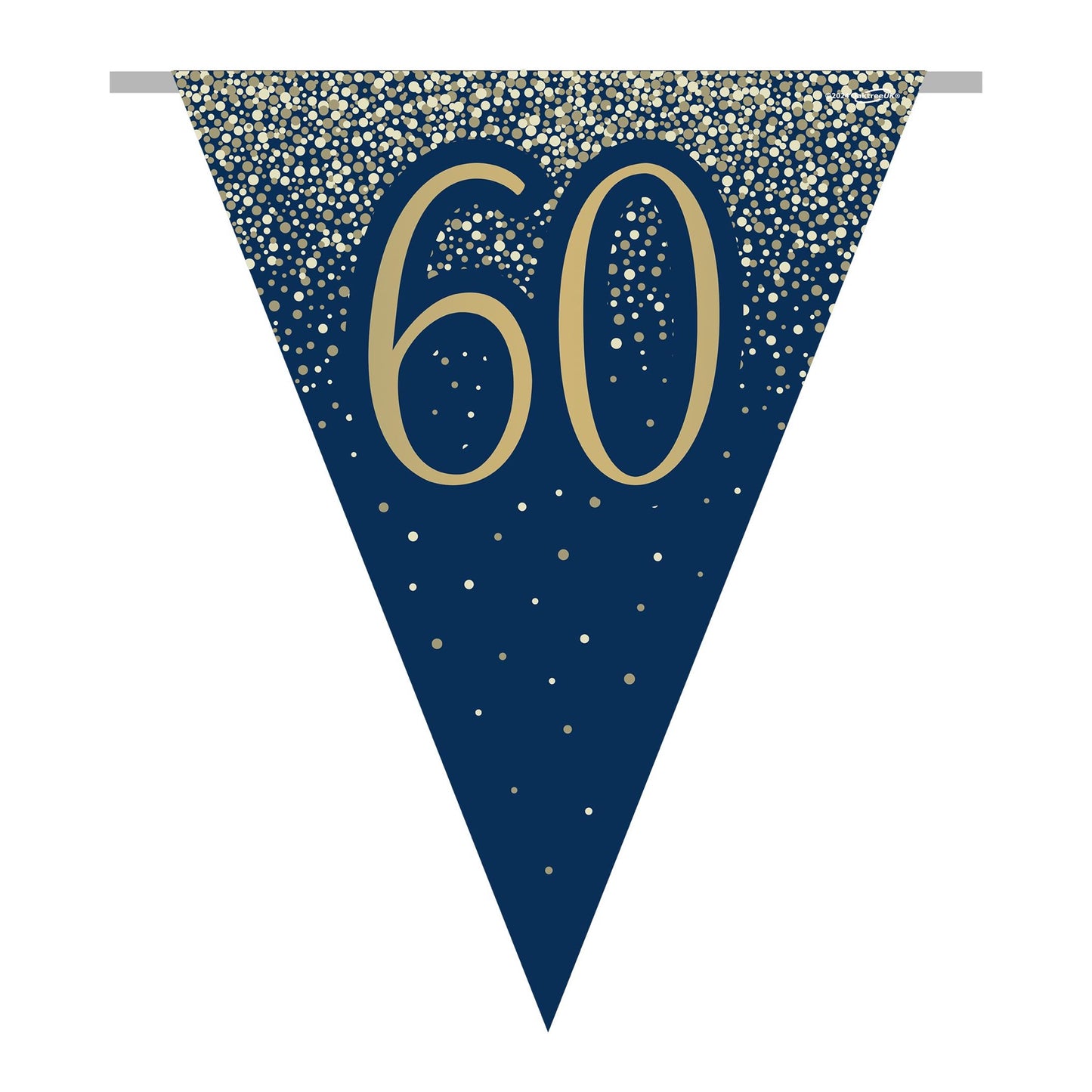 60th Birthday Blue & Gold Bunting