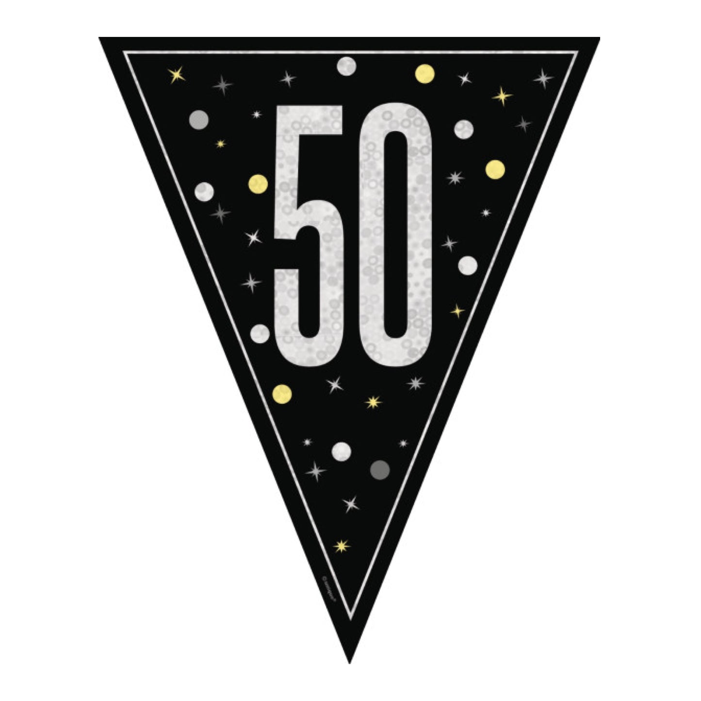 50th Birthday Black Bunting