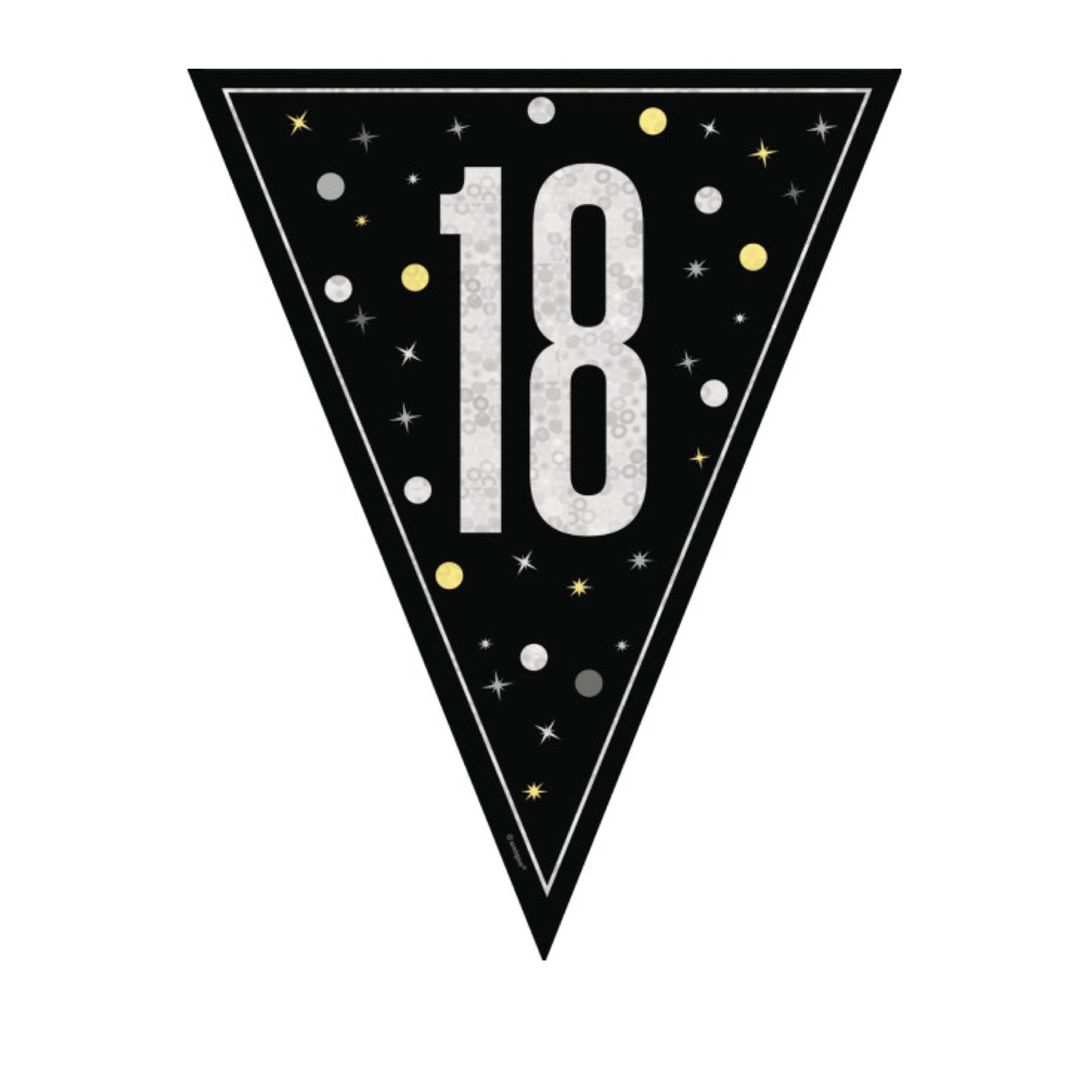 18th Birthday Black Bunting