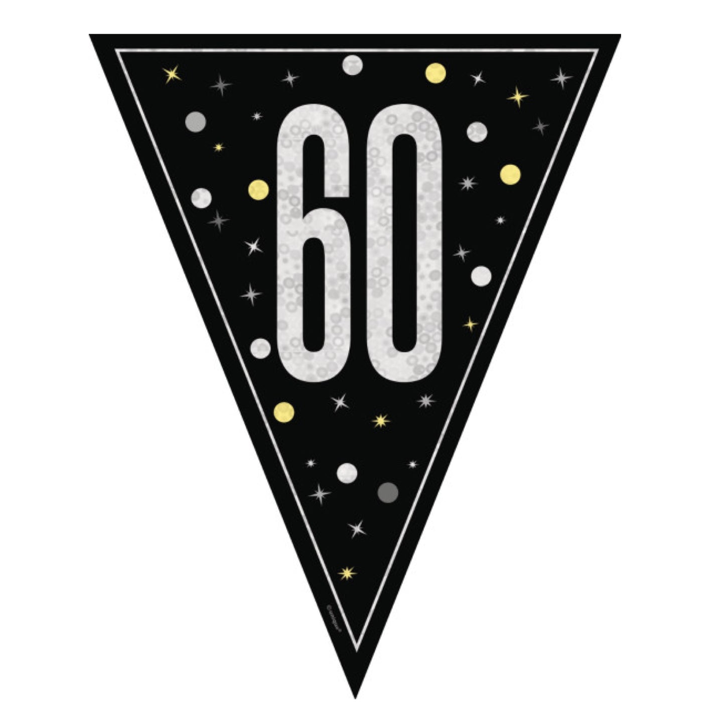60th Birthday Black Bunting
