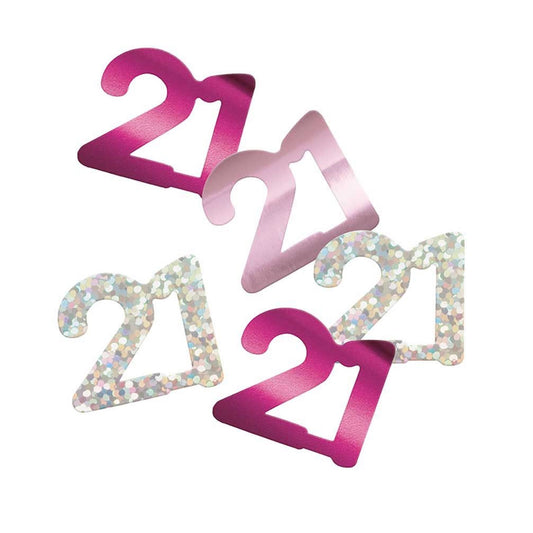 21st Birthday Pink Mixed Confetti