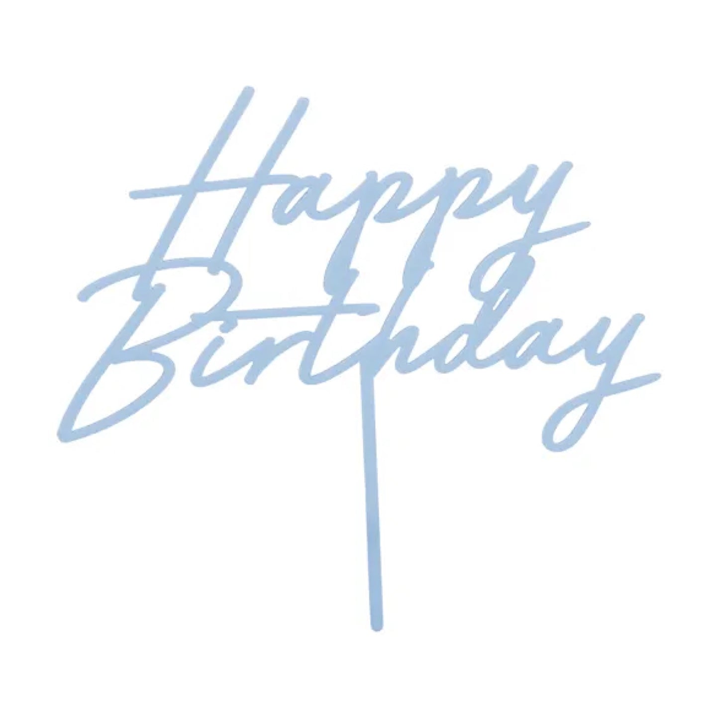 Blue Happy Birthday Cake Topper
