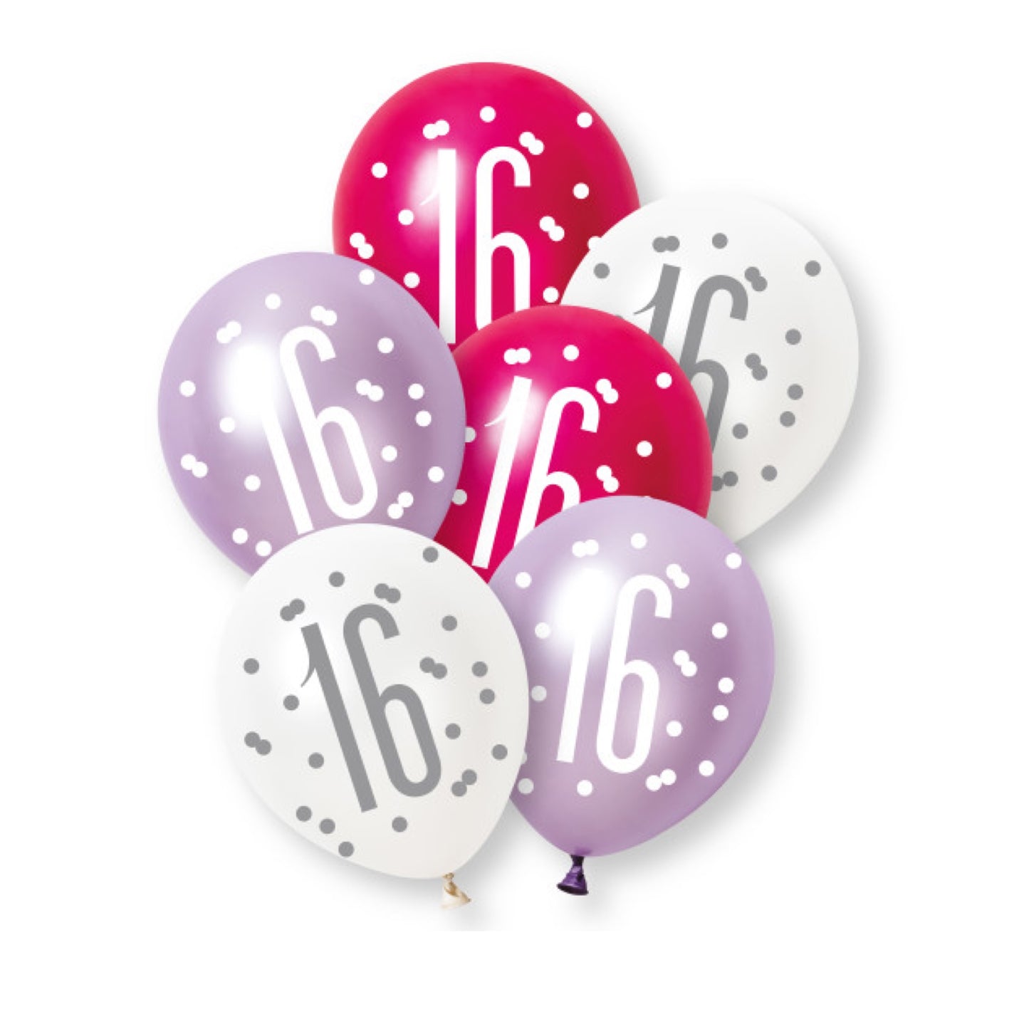 16th Birthday Pink & Purple Mixed Balloons