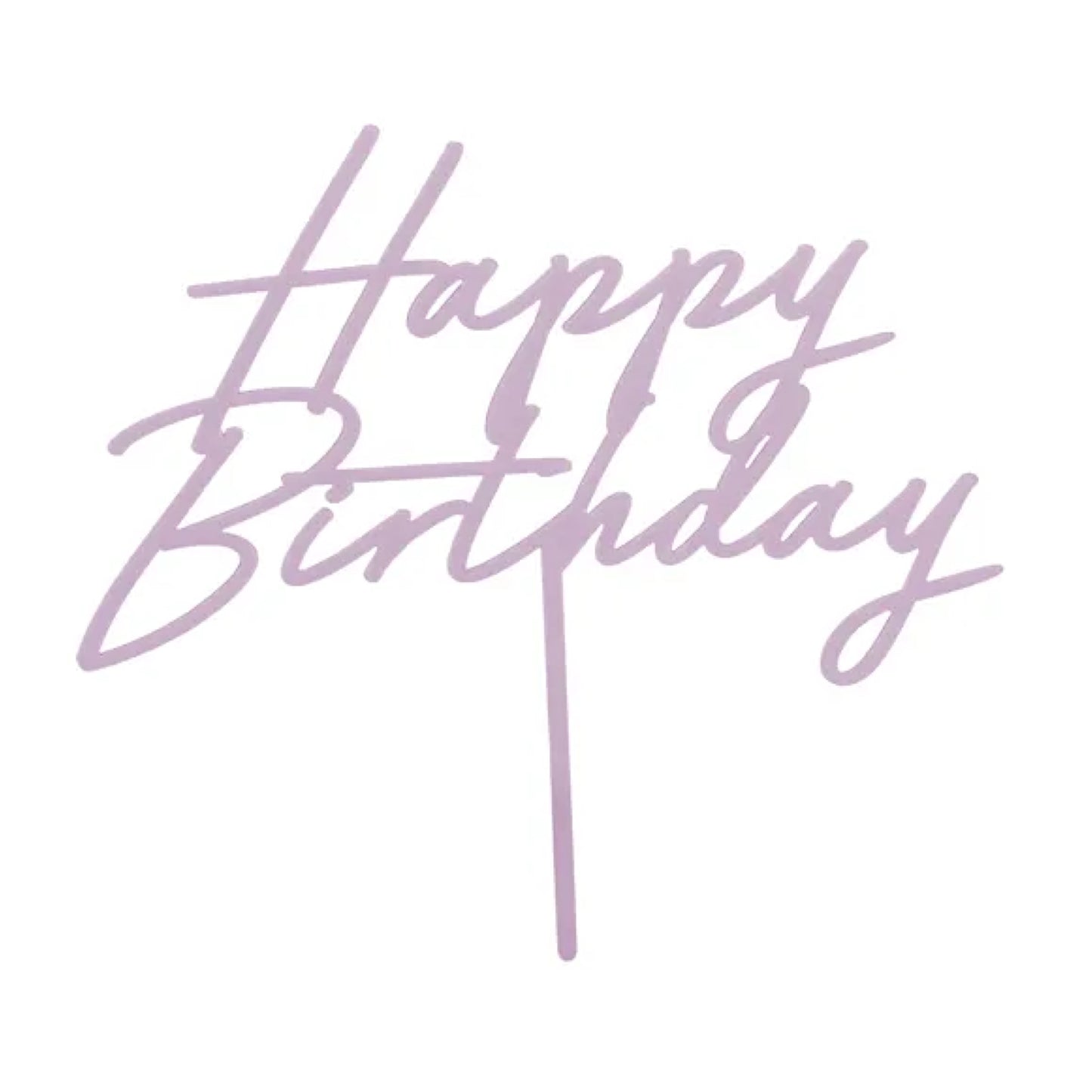 Purple Happy Birthday Cake Topper