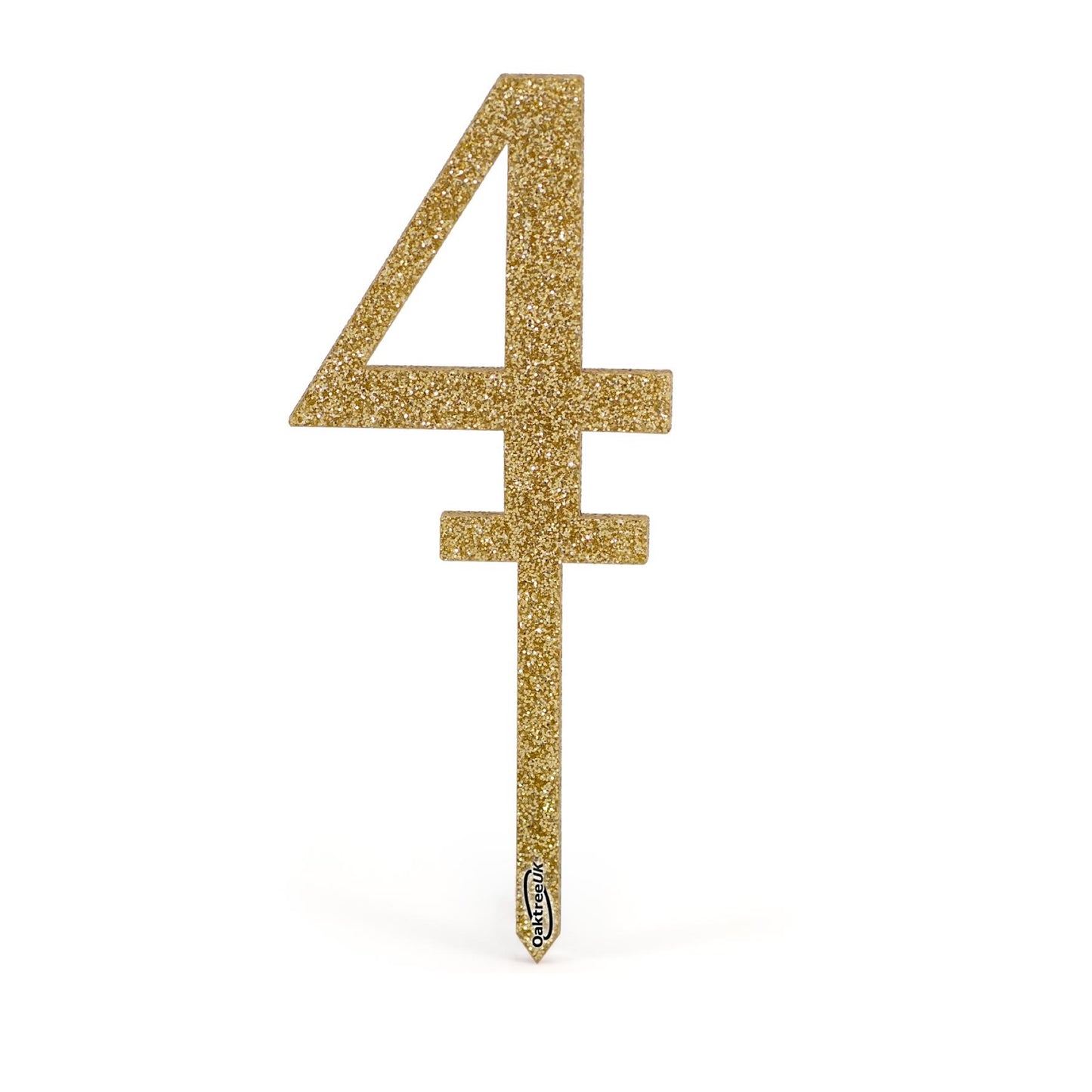 Gold Glitter Numbers 0-9 Acrylic Cake Toppers