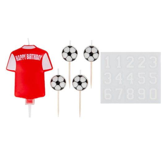 Personalisable Football Candles - Red Shirt