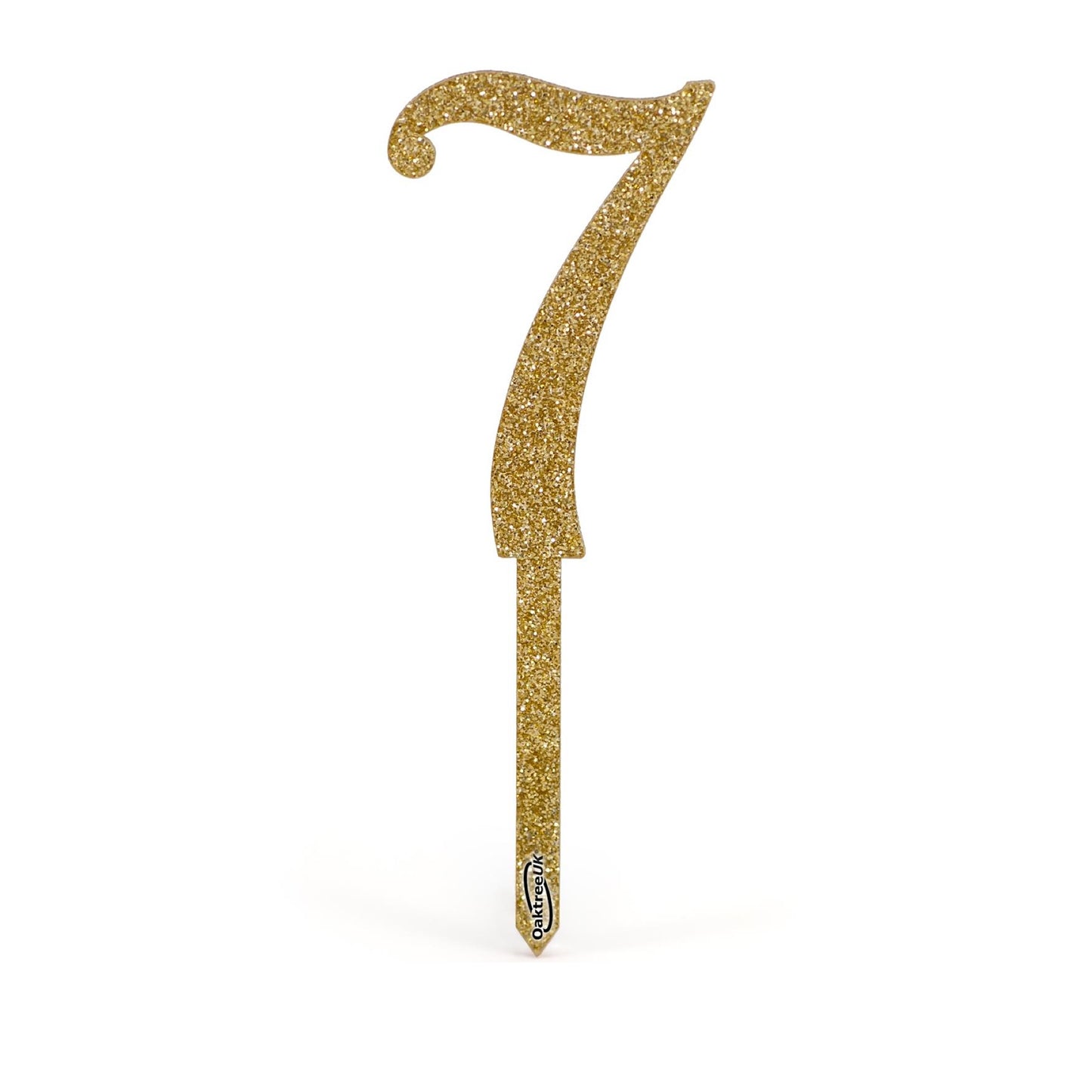 Gold Glitter Numbers 0-9 Acrylic Cake Toppers