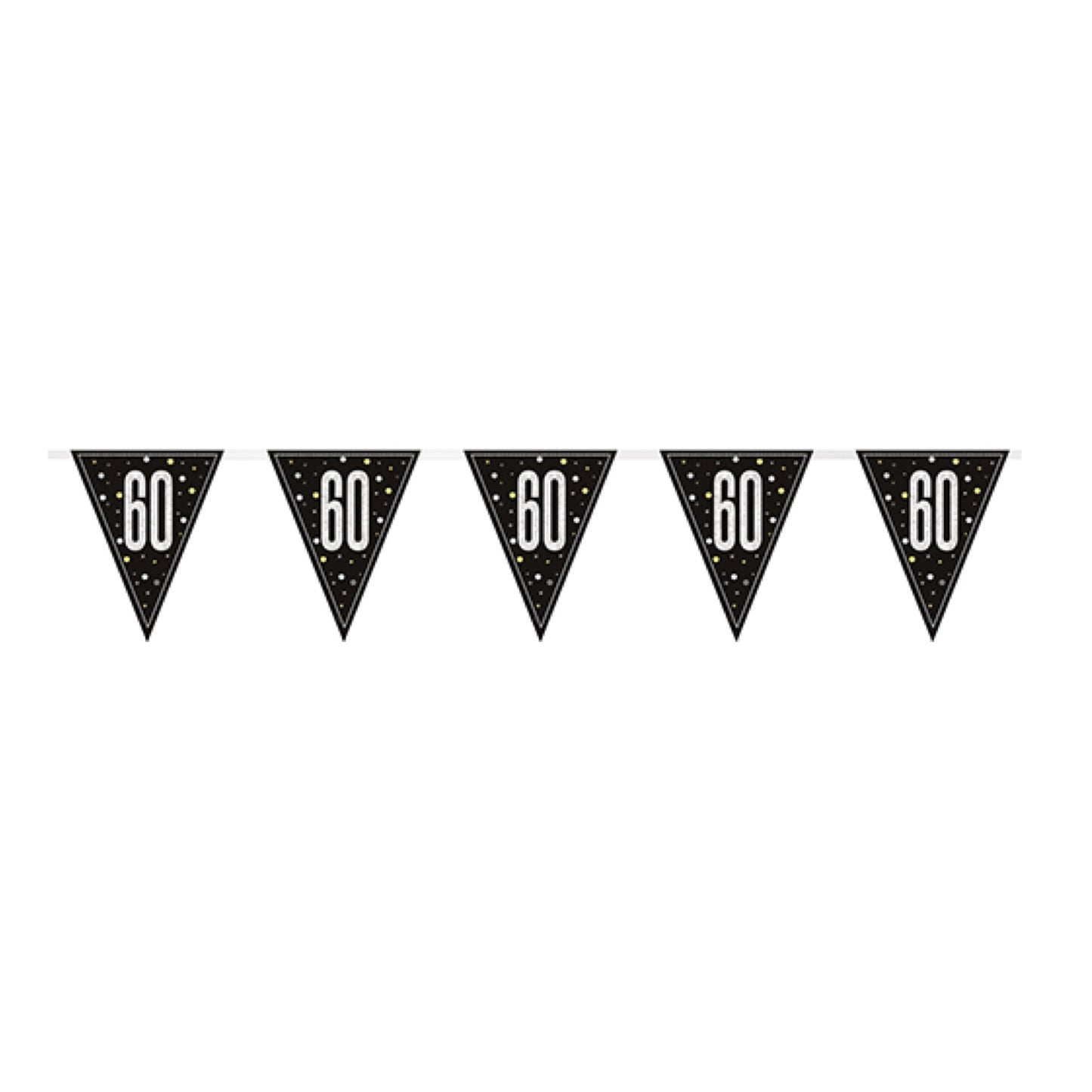 60th Birthday Black Bunting