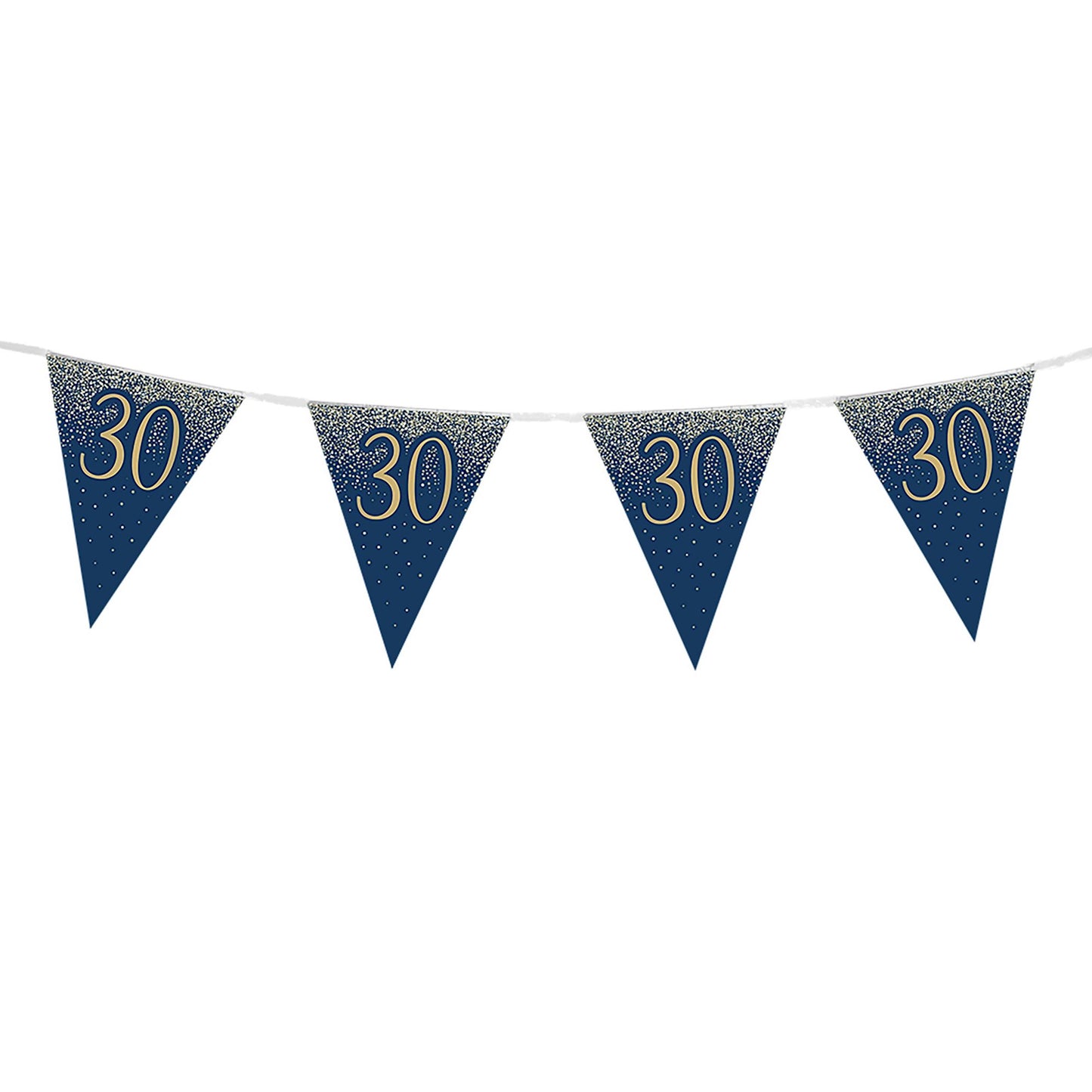 30th Birthday Blue & Gold Bunting