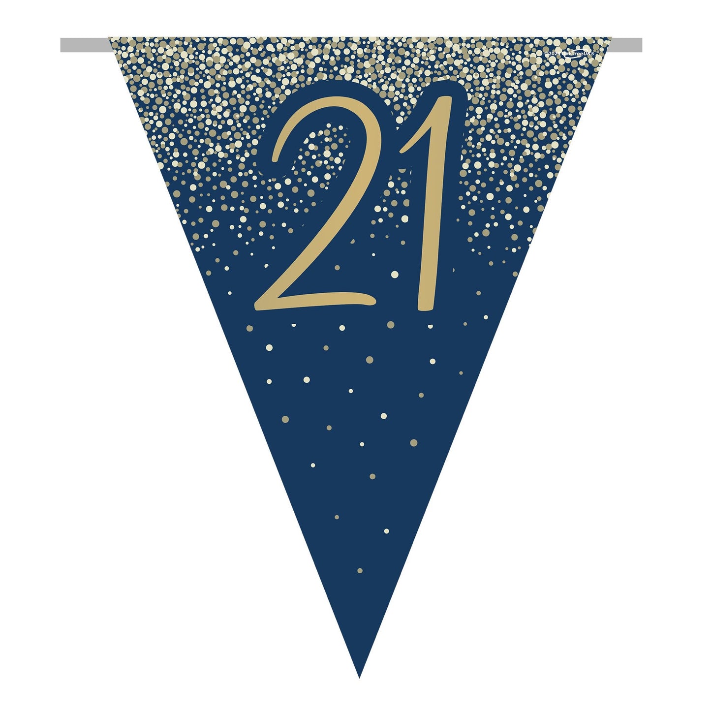 21st Birthday Blue & Gold Bunting