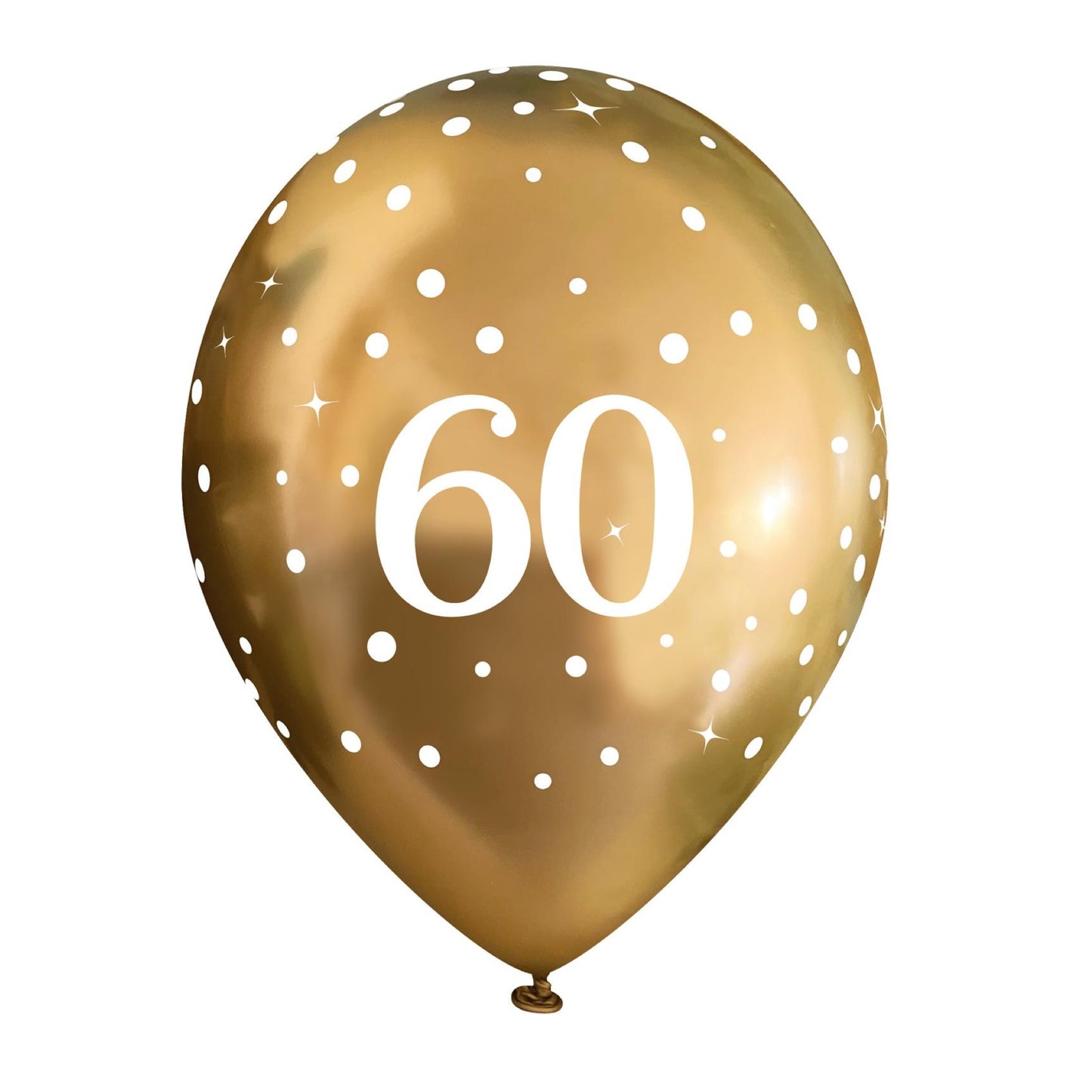 60th Birthday Metallic Gold Balloons