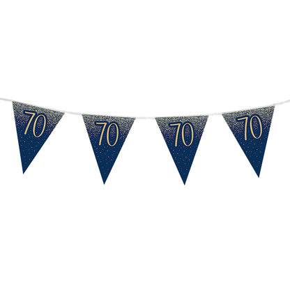 70th Birthday Blue & Gold Bunting