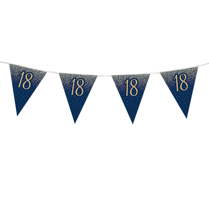 18th Birthday Blue & Gold Bunting