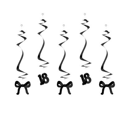 18th Birthday Bow Hanging Swirls