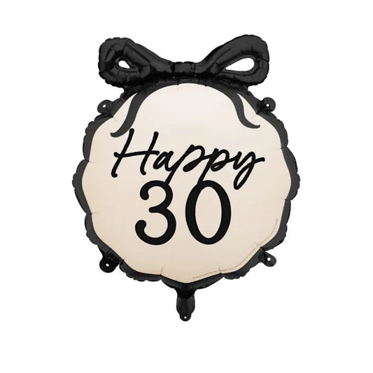 30th Birthday Bow Foil Balloon