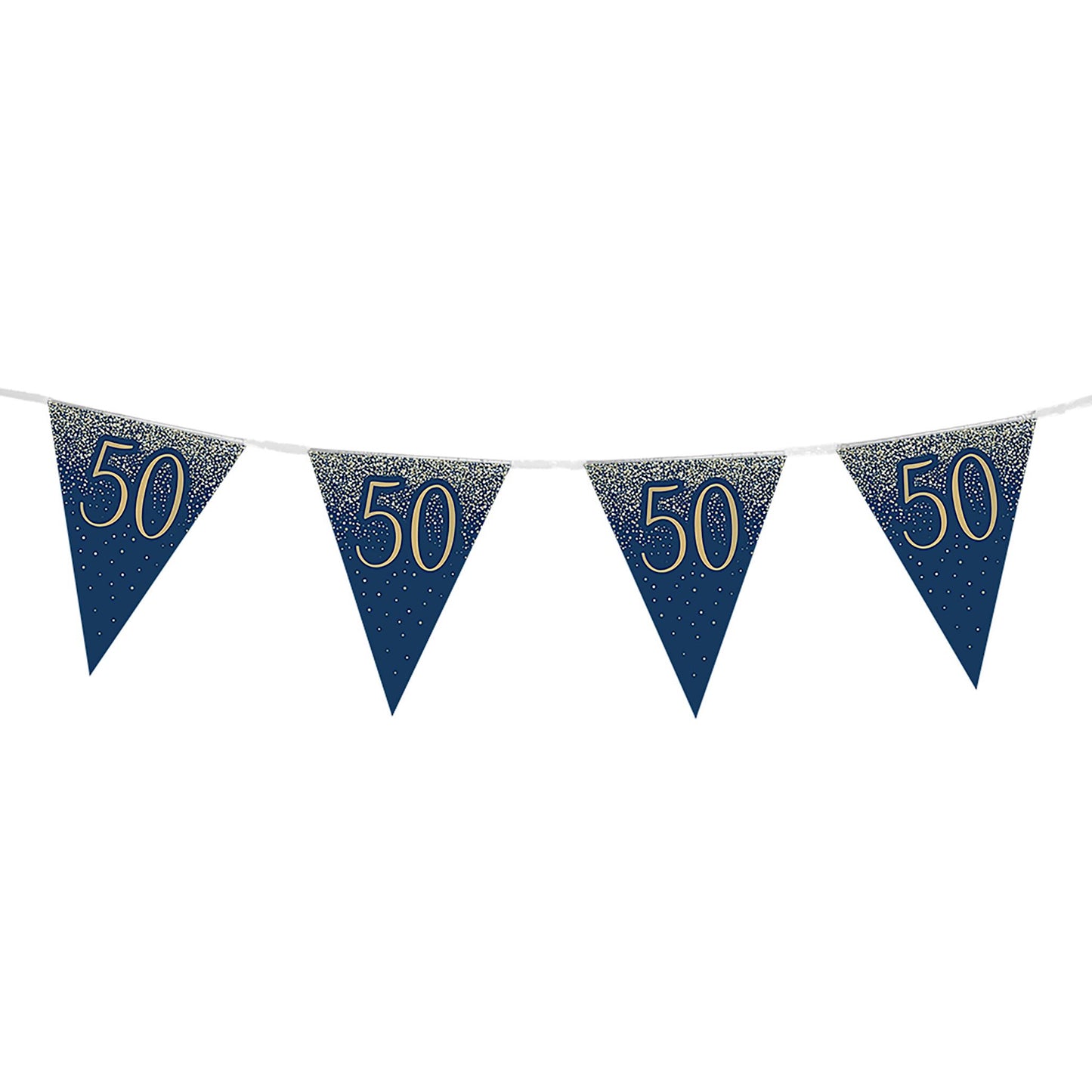 50th Birthday Blue & Gold Bunting