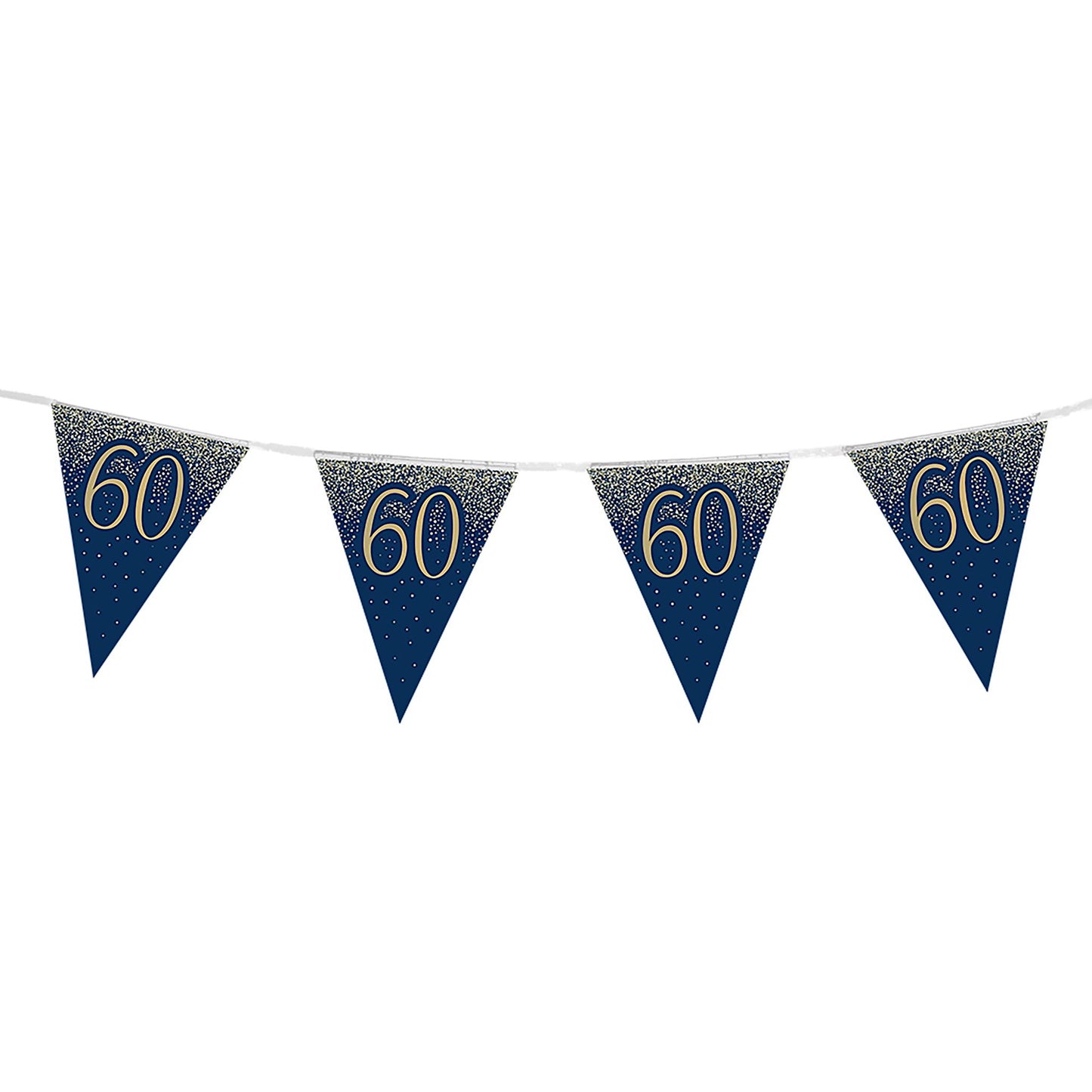 60th Birthday Blue & Gold Bunting