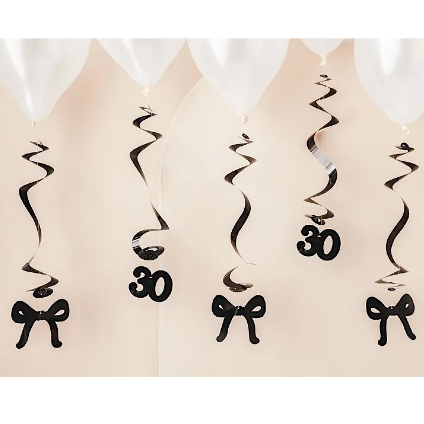 30th Birthday Bow Hanging Swirls