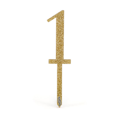 Gold Glitter Numbers 0-9 Acrylic Cake Toppers