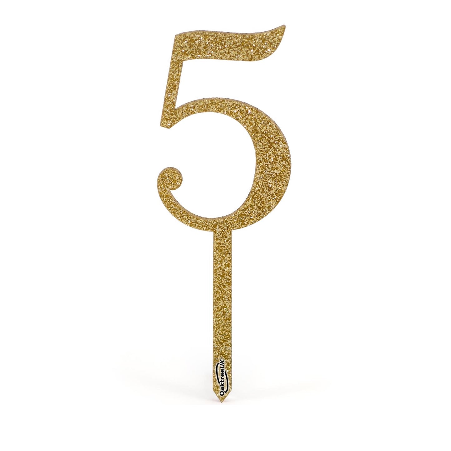 Gold Glitter Numbers 0-9 Acrylic Cake Toppers