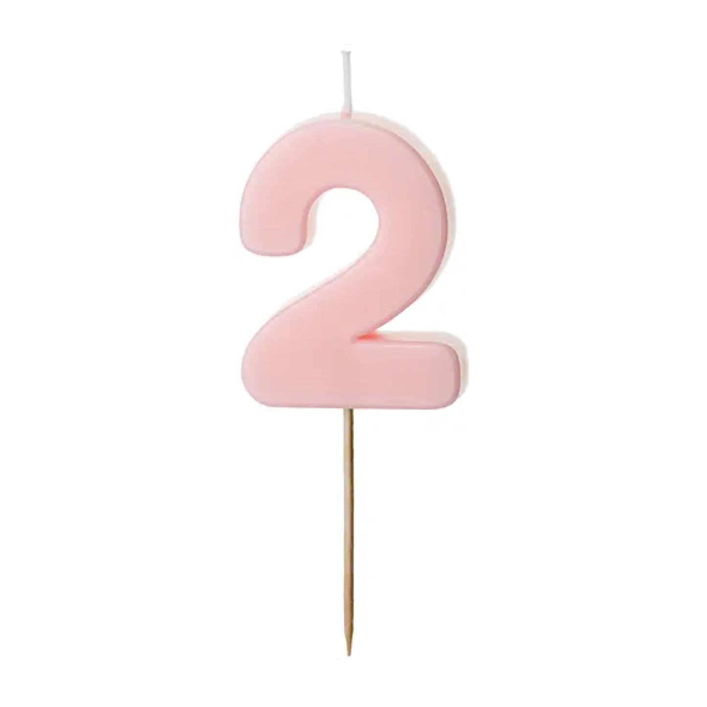 Pink Numbers 0-9 Candles