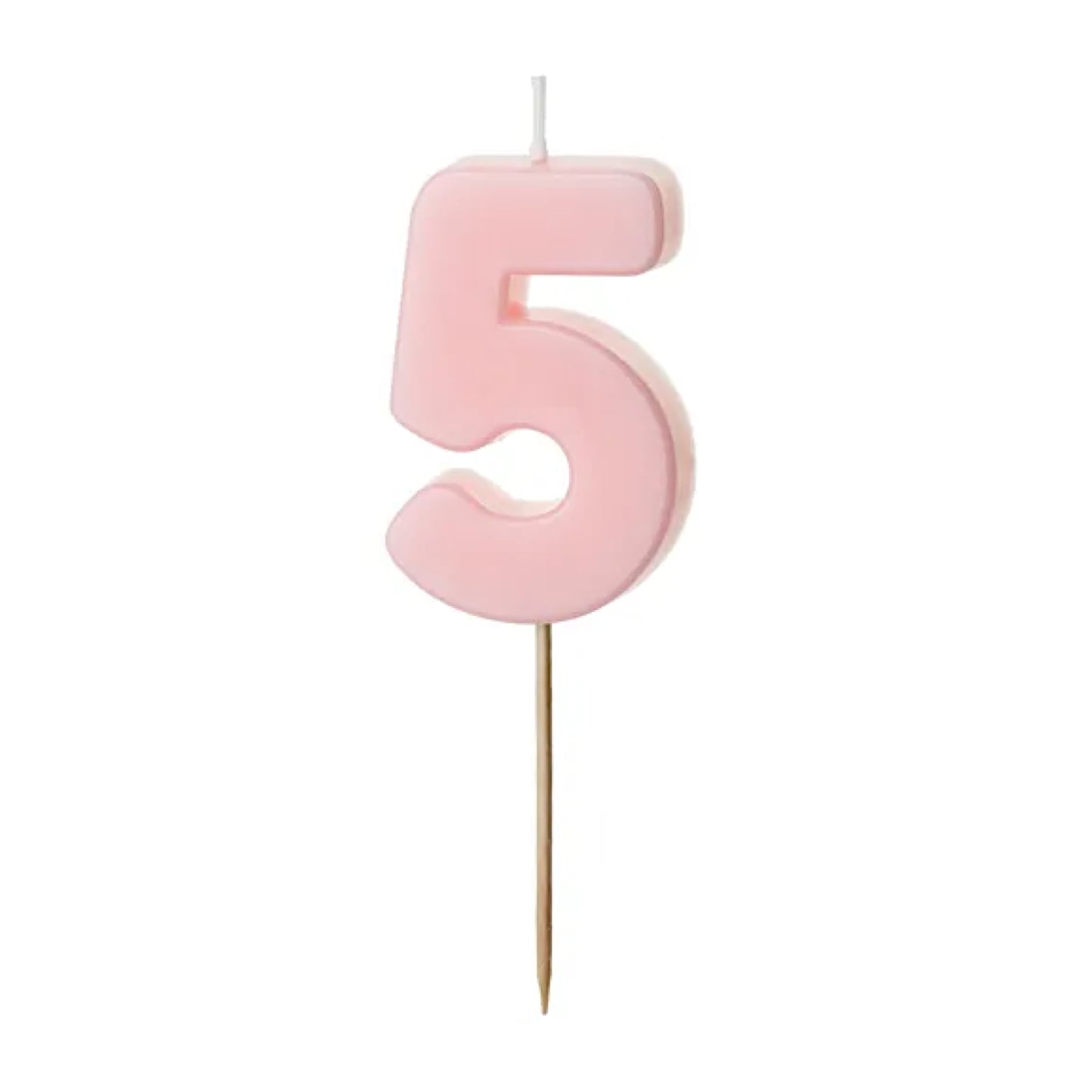 Pink Numbers 0-9 Candles