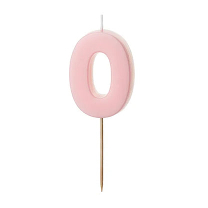 Pink Numbers 0-9 Candles