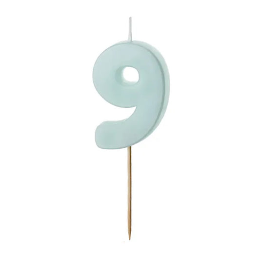Blue Numbers 0-9 Candles