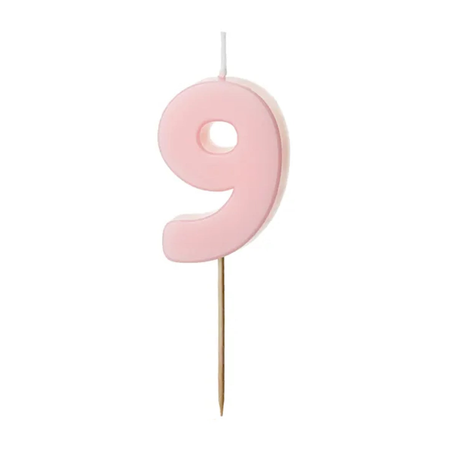 Pink Numbers 0-9 Candles