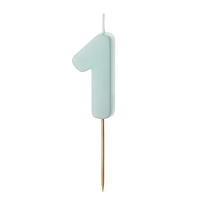 Blue Numbers 0-9 Candles