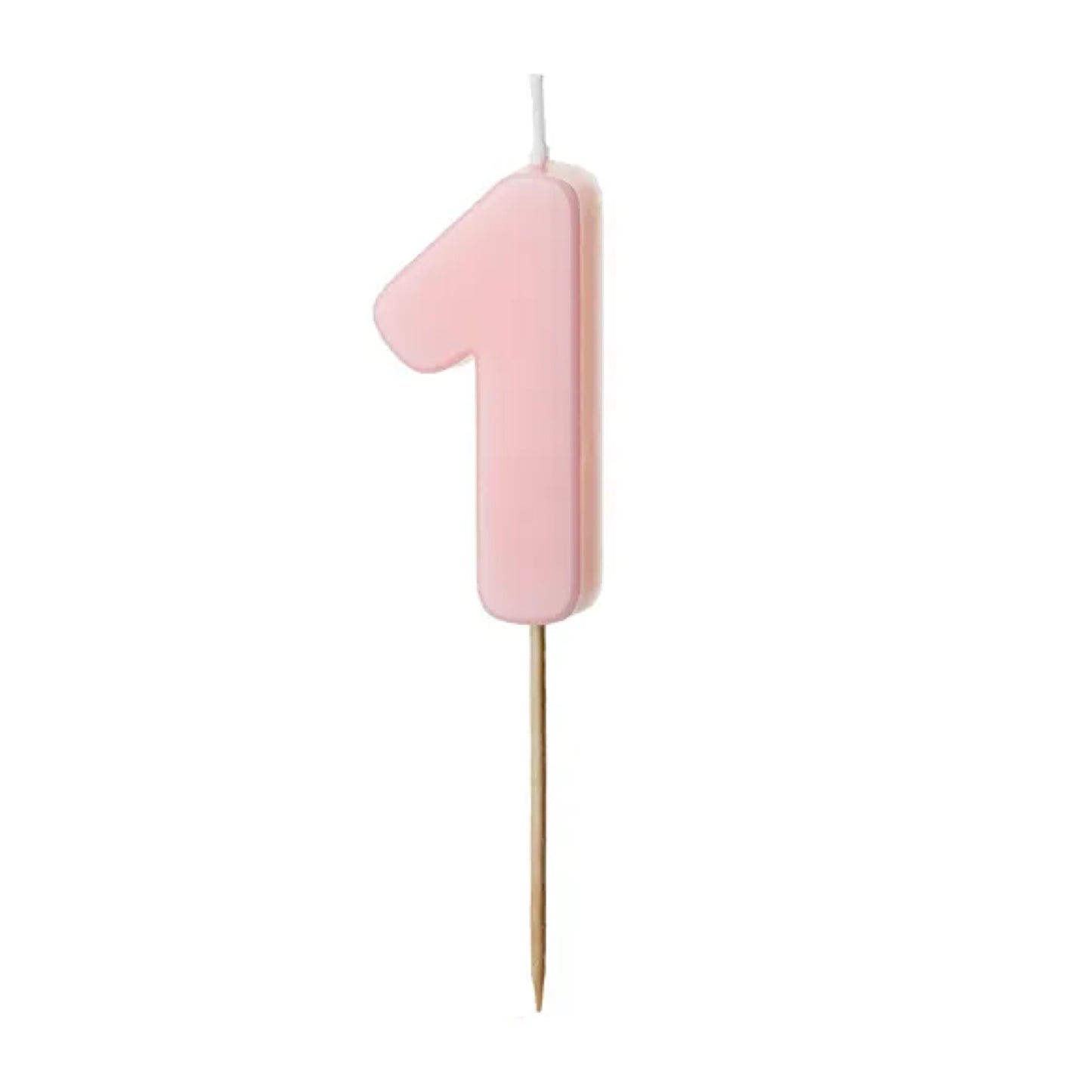 Pink Numbers 0-9 Candles