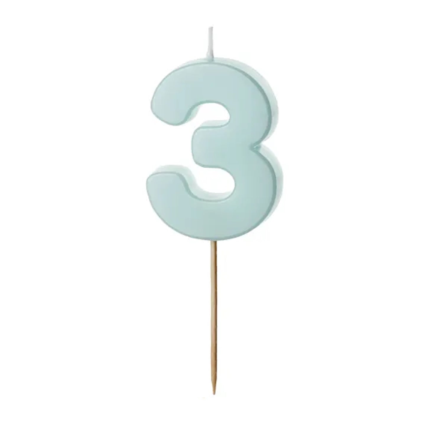 Blue Numbers 0-9 Candles